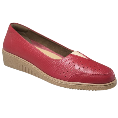 Romulo Casual Cuero Rojo Mujer Talla 36 Ref 3577 